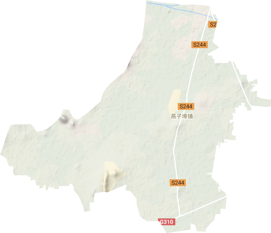 燕子埠镇地形地图