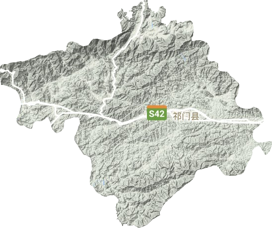 祁门县地形地图