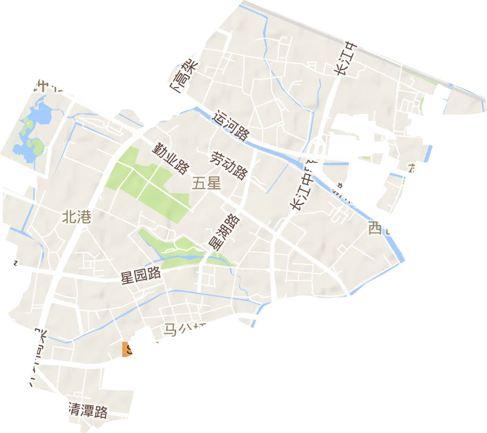 五星街道地形地图