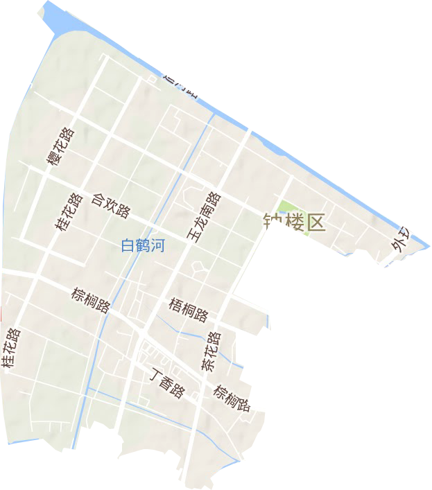 北港街道地形地图