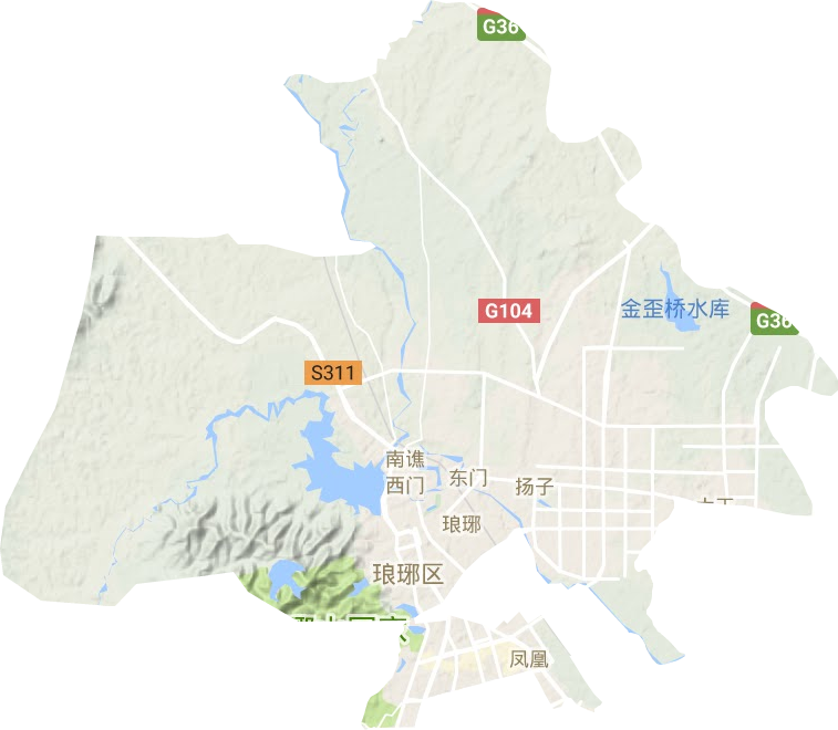 琅琊区地形地图