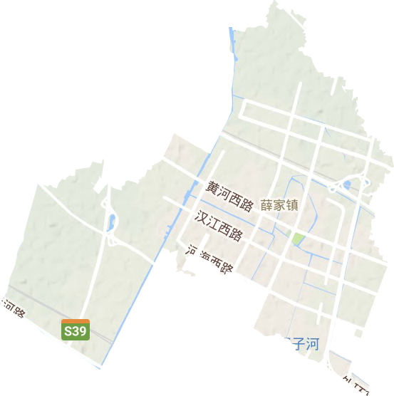 薛家镇地形地图