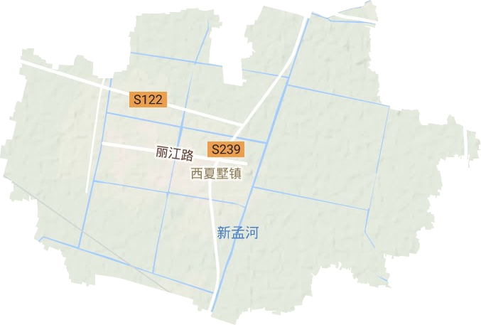 西夏墅镇地形地图