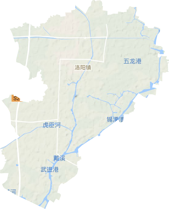 洛阳镇地形地图