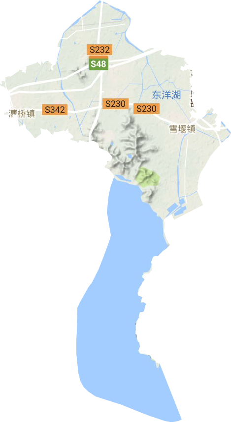 雪堰镇地形地图