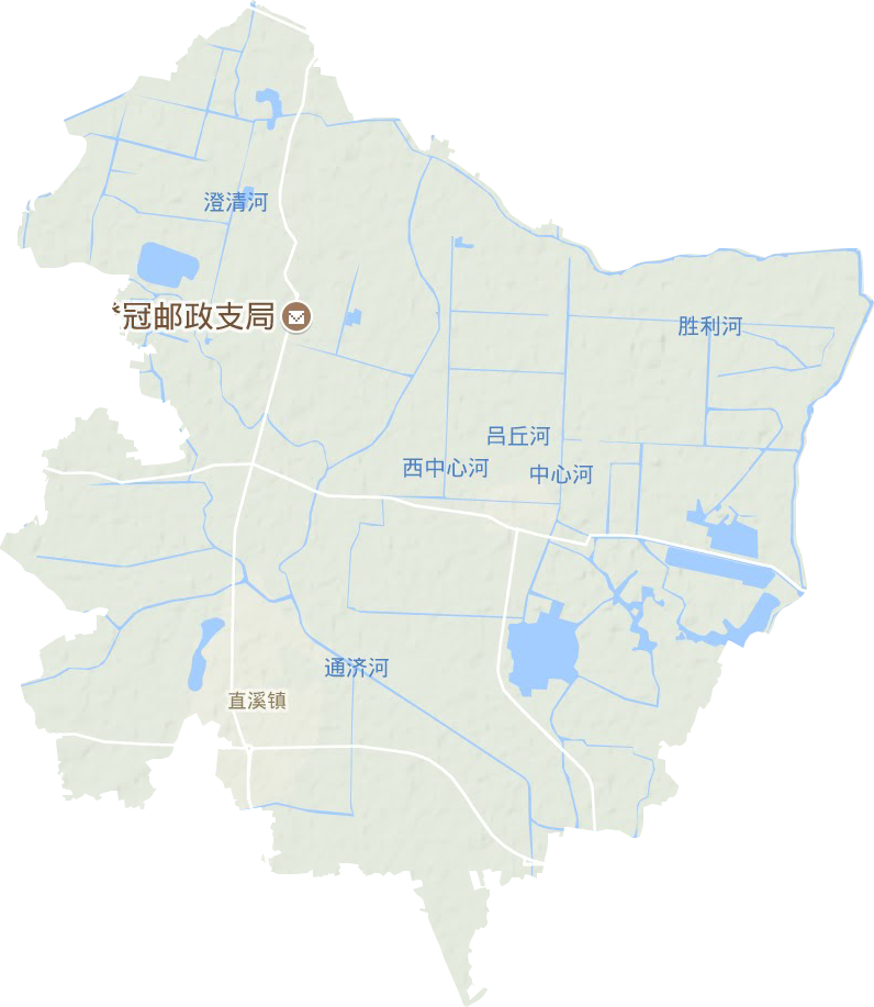 直溪镇地形地图