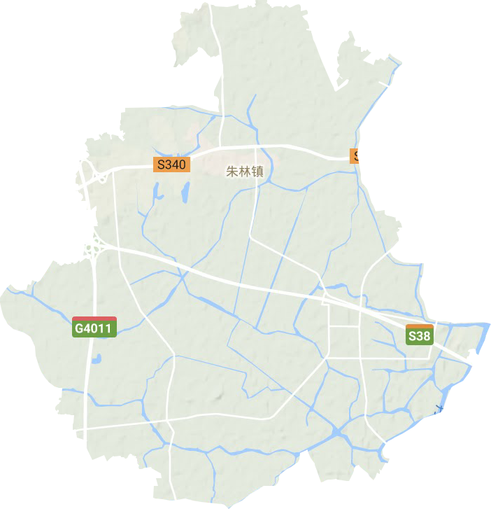 朱林镇地形地图