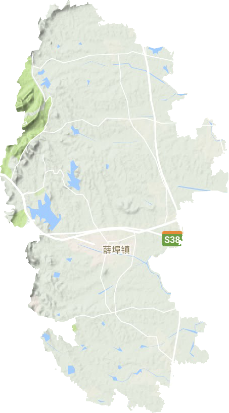 薛埠镇地形地图