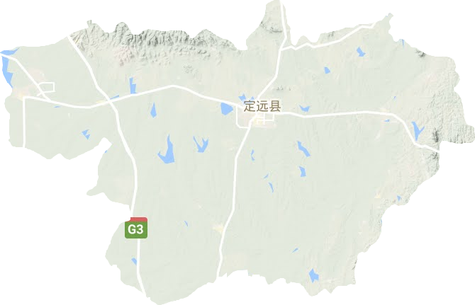 定远县地形地图