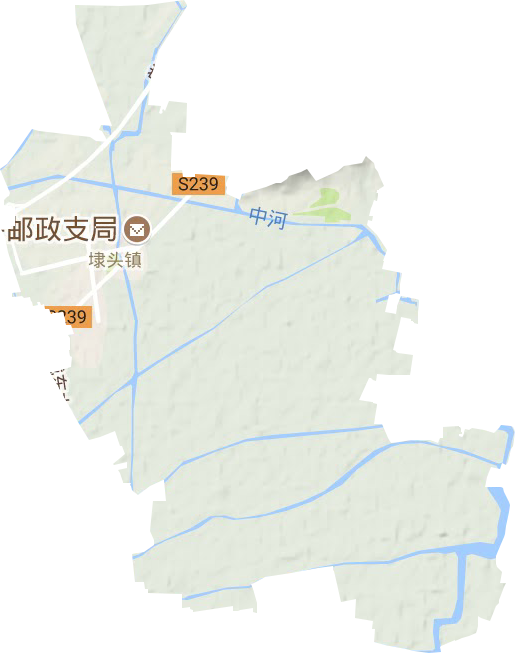 埭头镇地形地图