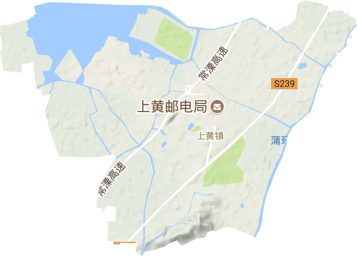 上黄镇地形地图