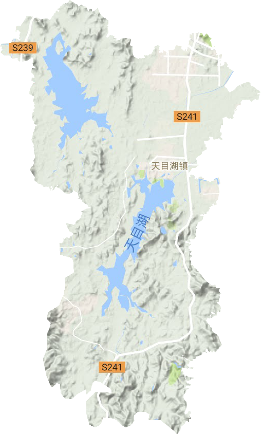 天目湖镇地形地图