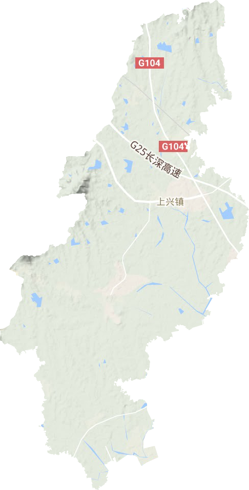 上兴镇地形地图