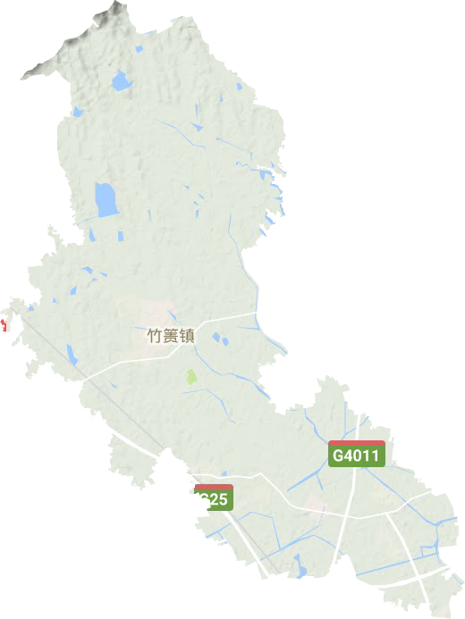 竹箦镇地形地图