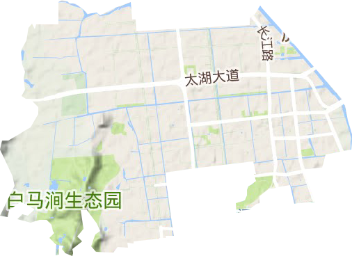 枫桥街道地形地图