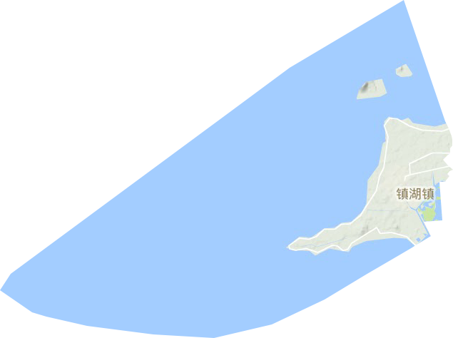 镇湖街道地形地图