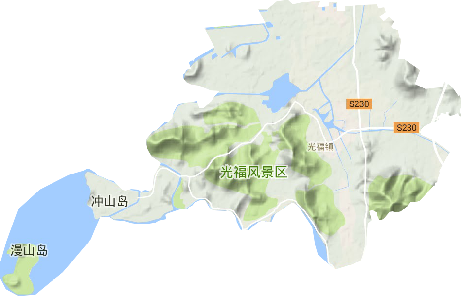 光福镇地形地图