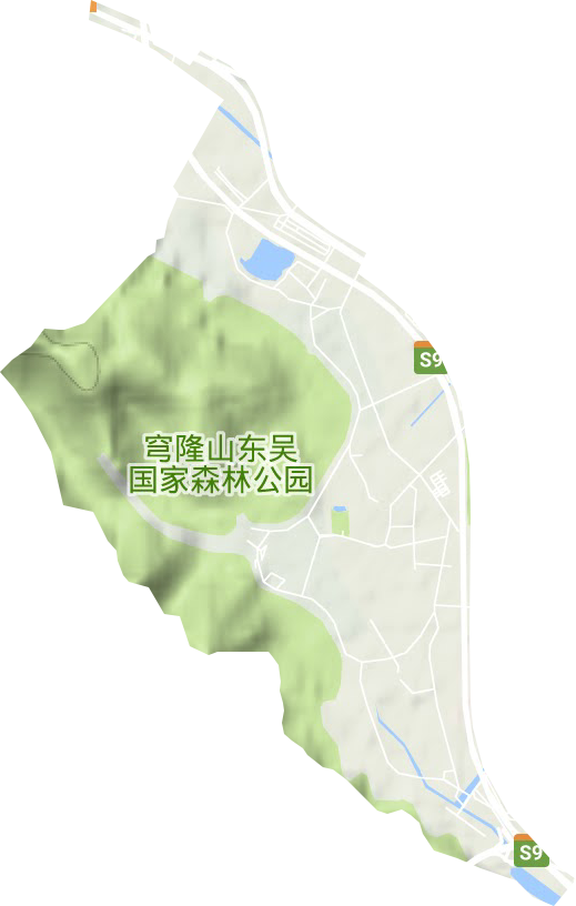 穹窿山风景区地形地图