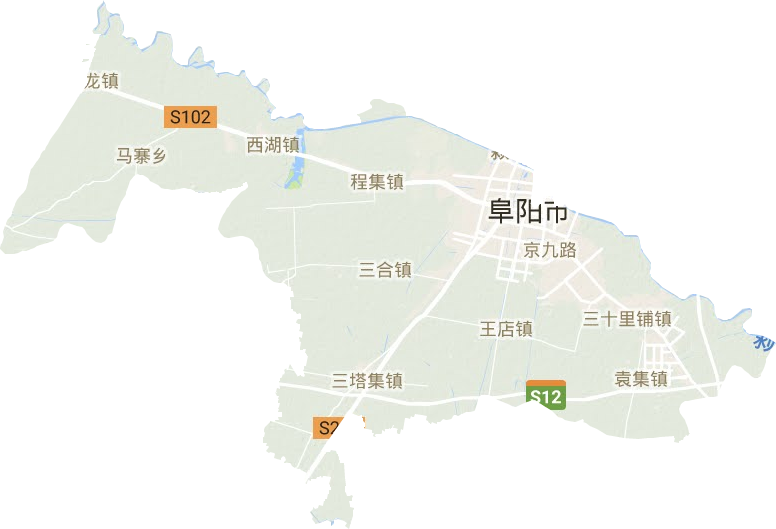 颍州区地形地图