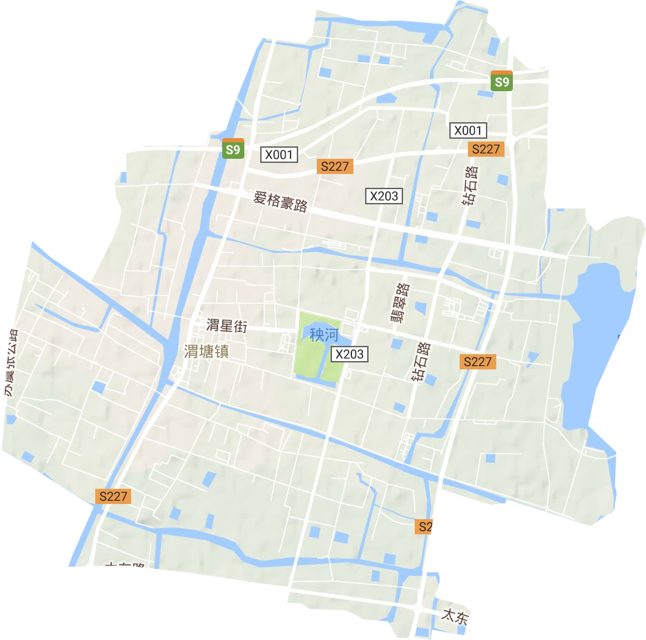 渭塘镇地形地图
