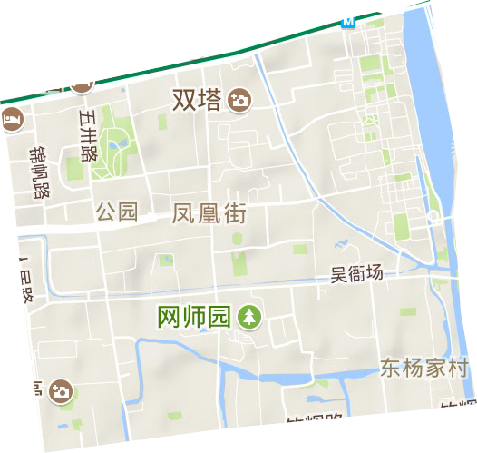 双塔街道地形地图