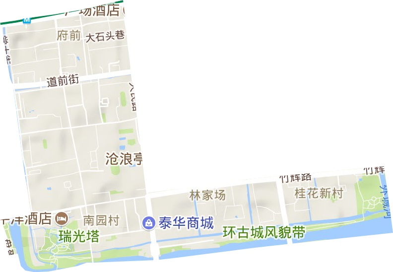 沧浪街道地形地图