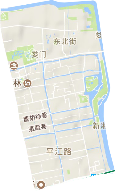 平江街道地形地图