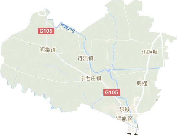 颍泉区地形地图