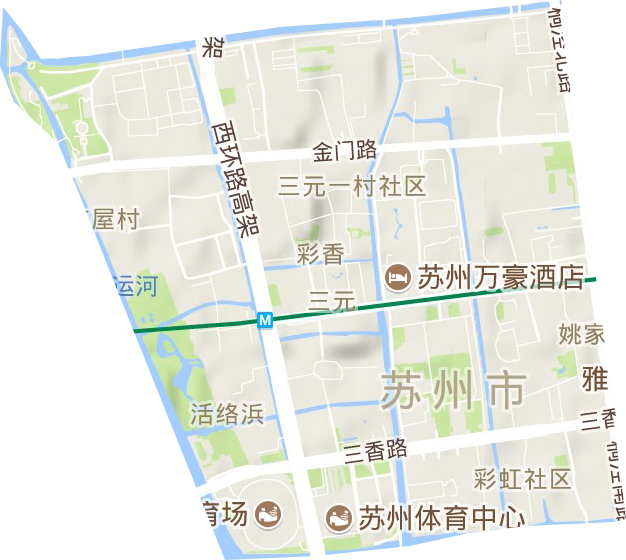金阊街道地形地图