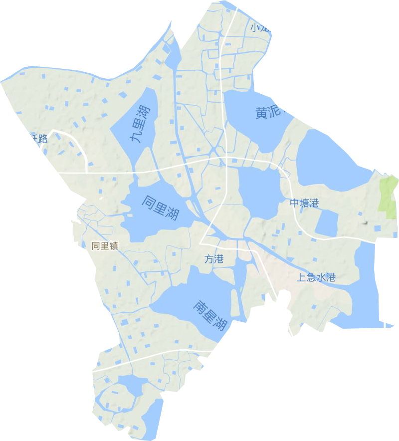 同里镇地形地图