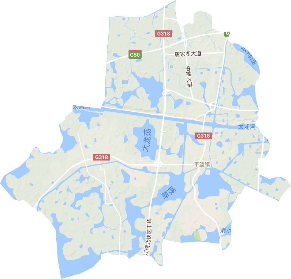 平望镇地形地图