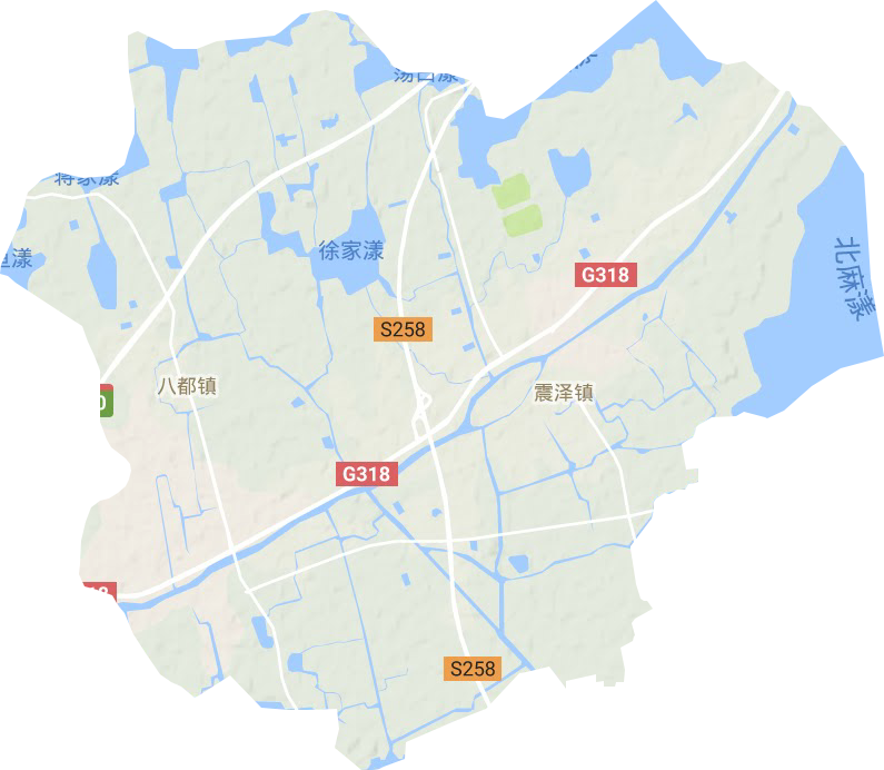 震泽镇地形地图