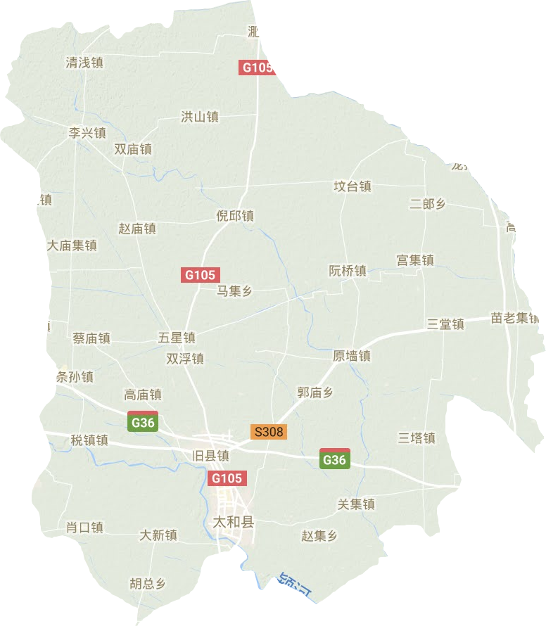 太和县地形地图