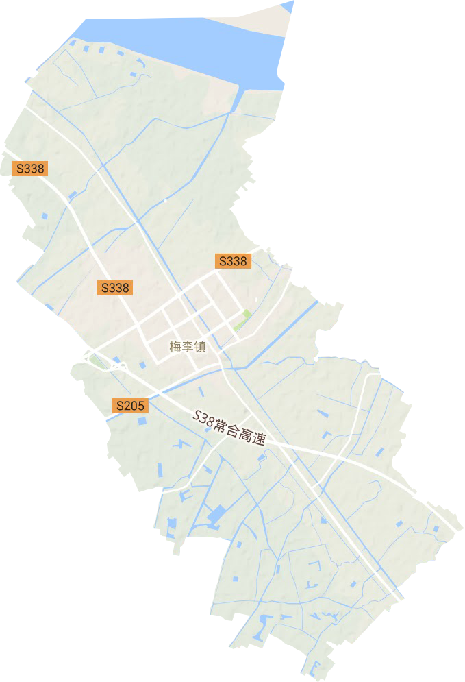 梅李镇地形地图