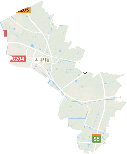 古里镇地形地图