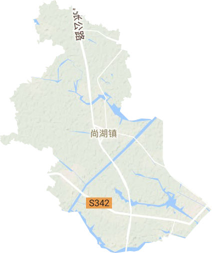 尚湖镇地形地图