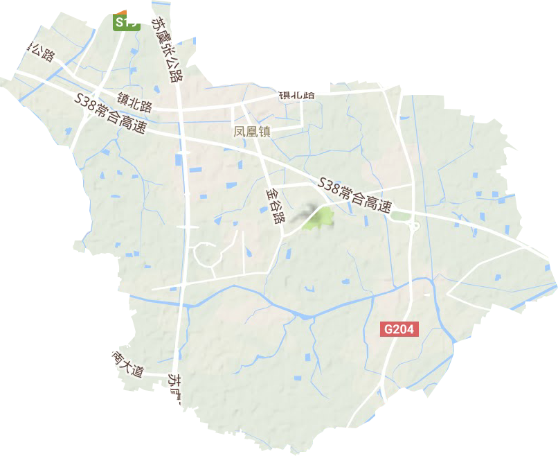 凤凰镇地形地图