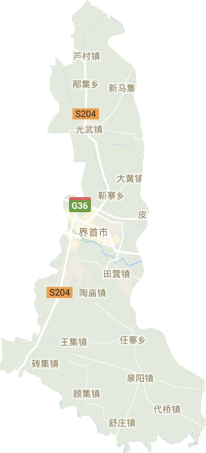 界首市地形地图