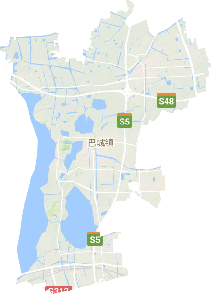 巴城镇地形地图