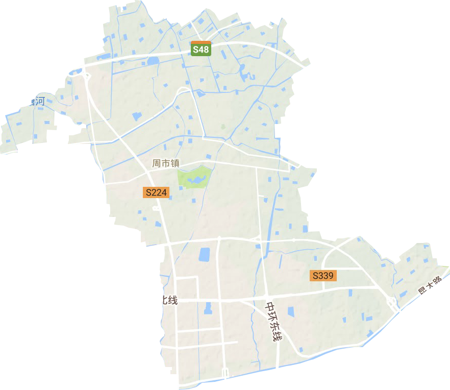 周市镇地形地图