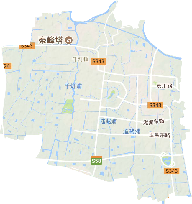 千灯镇地形地图