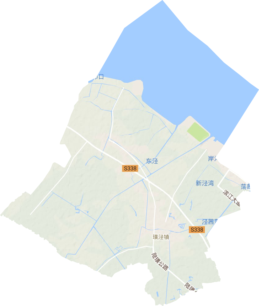 璜泾镇地形地图