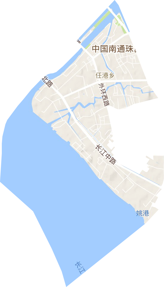 任港街道地形地图