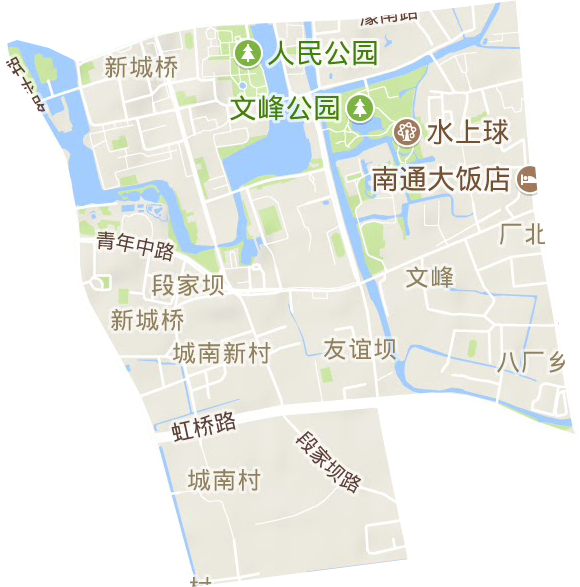 新城桥街道地形地图