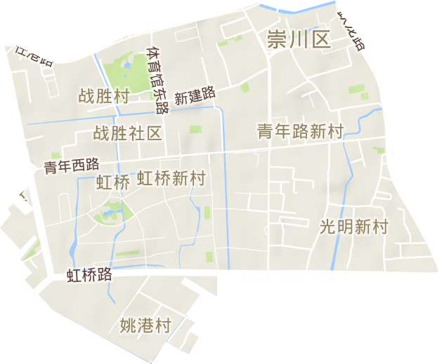 虹桥街道地形地图