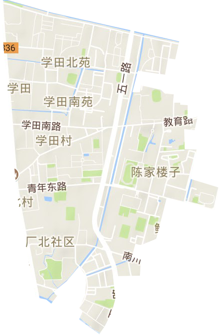 学田街道地形地图