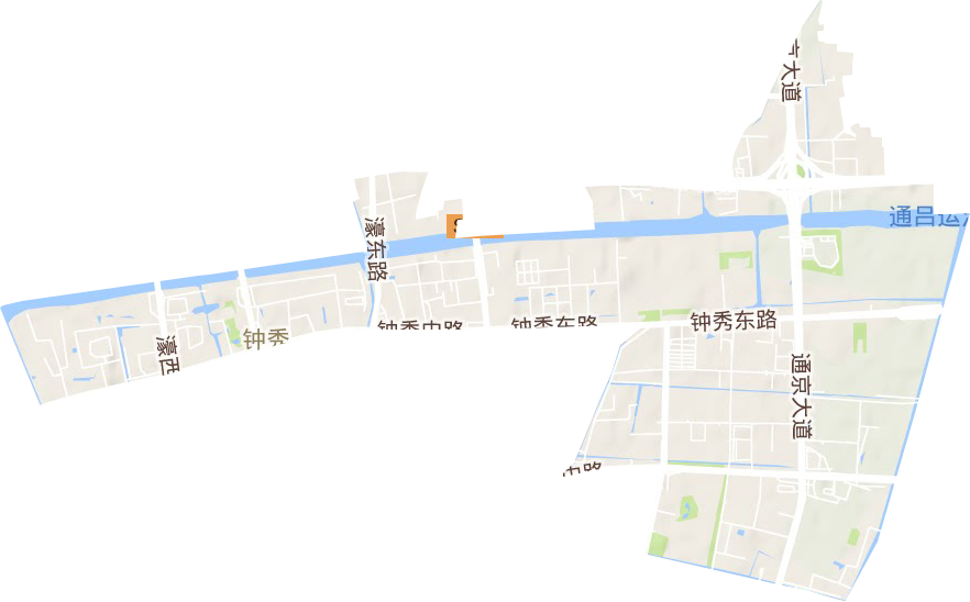 钟秀街道地形地图