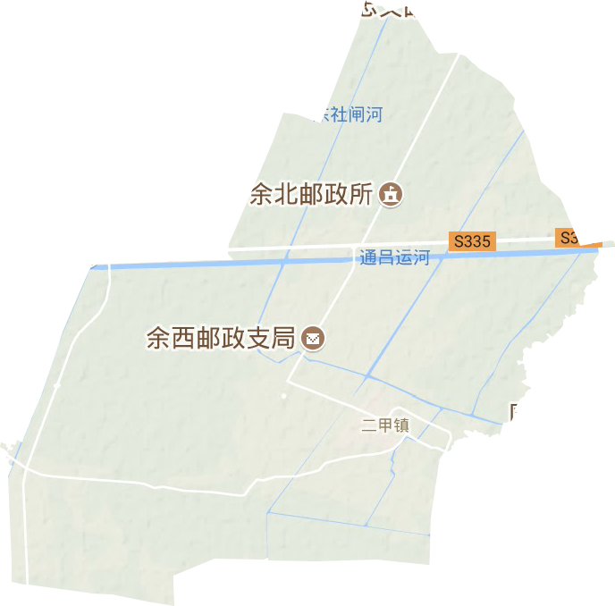 二甲镇地形地图