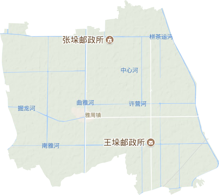 雅周镇地形地图