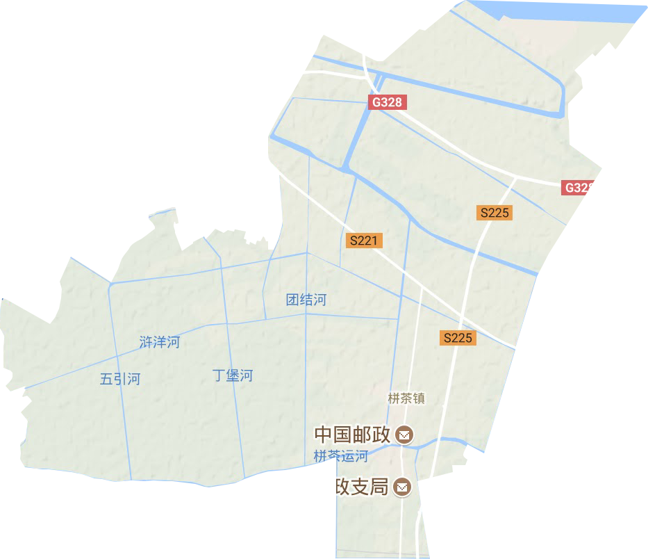 栟茶镇地形地图